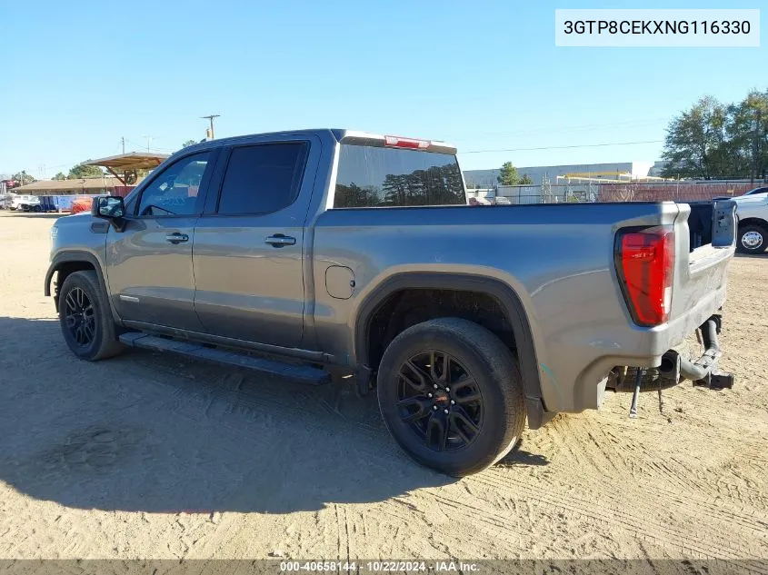 2022 GMC Sierra 1500 Limited 2Wd Short Box Elevation VIN: 3GTP8CEKXNG116330 Lot: 40658144