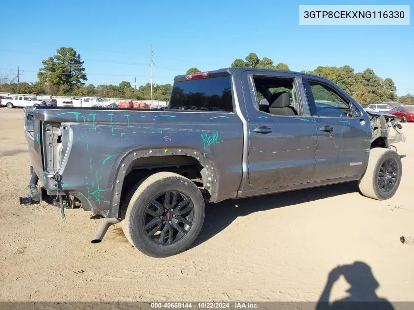 2022 GMC Sierra 1500 Limited 2Wd Short Box Elevation VIN: 3GTP8CEKXNG116330 Lot: 40658144