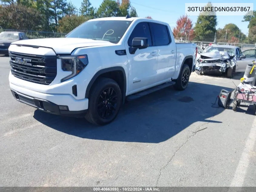 2022 GMC Sierra 1500 4Wd Short Box Elevation With 3Sb VIN: 3GTUUCED6NG637867 Lot: 40663593