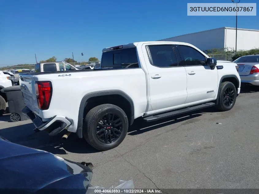 2022 GMC Sierra 1500 4Wd Short Box Elevation With 3Sb VIN: 3GTUUCED6NG637867 Lot: 40663593