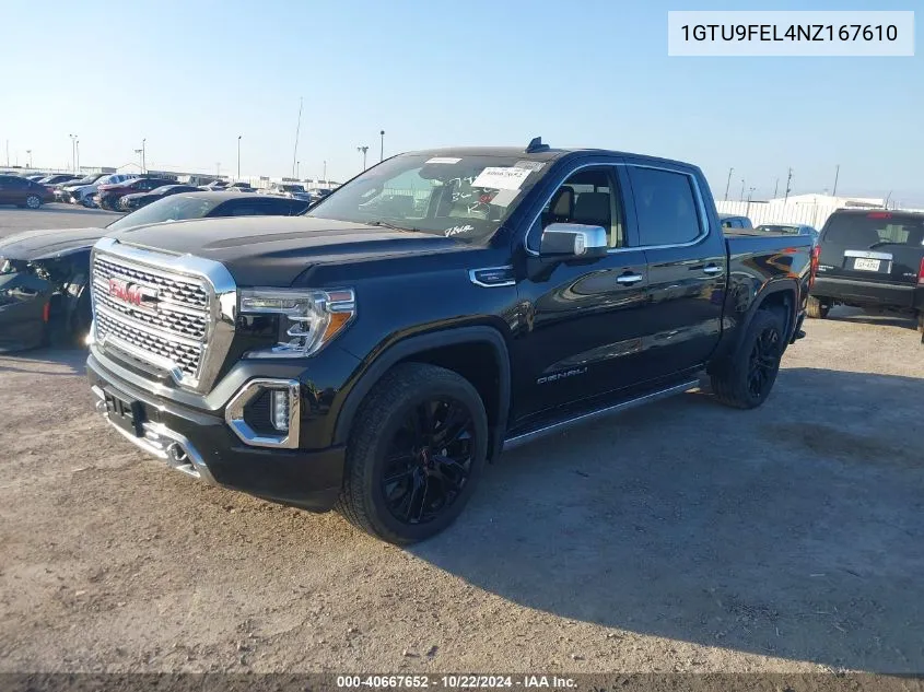 2022 GMC Sierra 1500 Limited 4Wd Short Box Denali VIN: 1GTU9FEL4NZ167610 Lot: 40667652