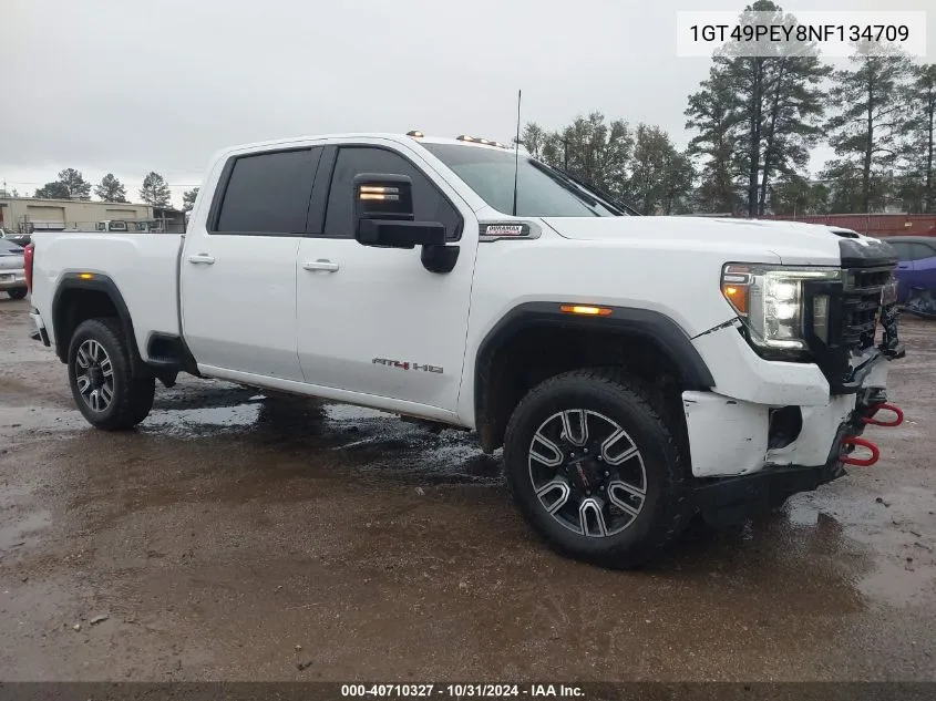 2022 GMC Sierra 2500Hd 4Wd Standard Bed At4 VIN: 1GT49PEY8NF134709 Lot: 40710327