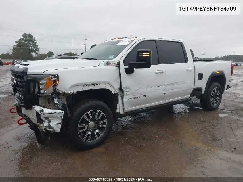 2022 GMC Sierra 2500Hd 4Wd Standard Bed At4 VIN: 1GT49PEY8NF134709 Lot: 40710327