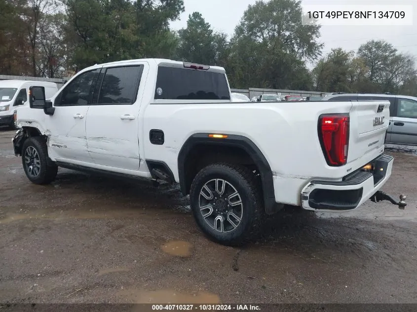 2022 GMC Sierra 2500Hd 4Wd Standard Bed At4 VIN: 1GT49PEY8NF134709 Lot: 40710327