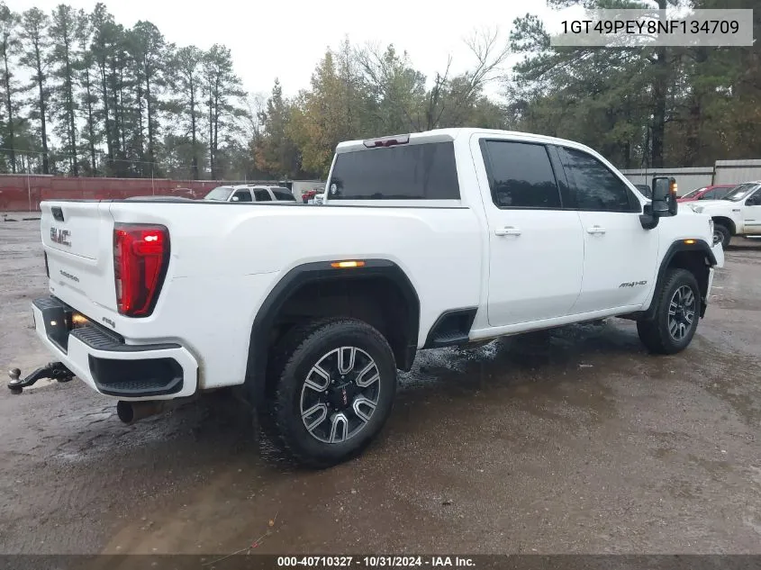 2022 GMC Sierra 2500Hd 4Wd Standard Bed At4 VIN: 1GT49PEY8NF134709 Lot: 40710327