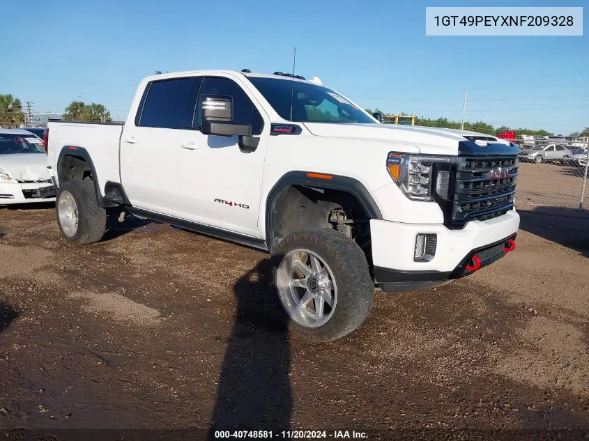 2022 GMC Sierra 2500Hd 4Wd Standard Bed At4 VIN: 1GT49PEYXNF209328 Lot: 40748581