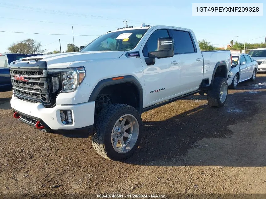 2022 GMC Sierra 2500Hd 4Wd Standard Bed At4 VIN: 1GT49PEYXNF209328 Lot: 40748581