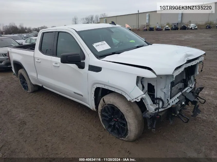 2022 GMC Sierra 1500 Limited 4Wd Standard Box Elevation With 3Vl VIN: 1GTR9GEK3NZ135220 Lot: 40834116