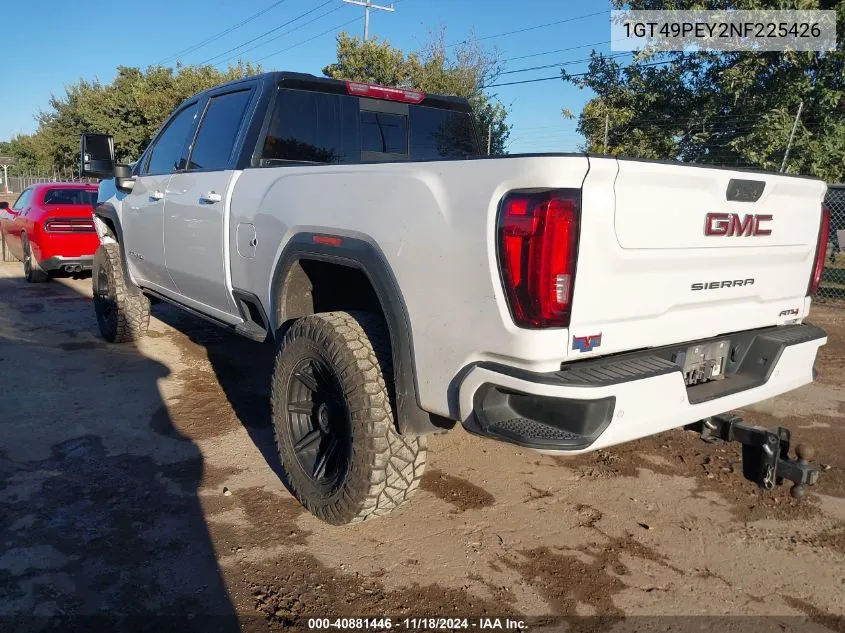 2022 GMC Sierra 2500Hd 4Wd Standard Bed At4 VIN: 1GT49PEY2NF225426 Lot: 40881446