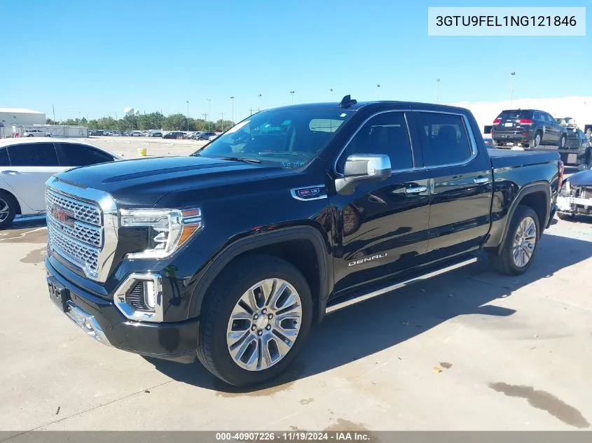 2022 GMC Sierra 1500 Limited 4Wd Short Box Denali VIN: 3GTU9FEL1NG121846 Lot: 40907226