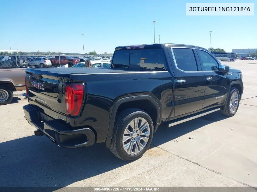 2022 GMC Sierra 1500 Limited 4Wd Short Box Denali VIN: 3GTU9FEL1NG121846 Lot: 40907226