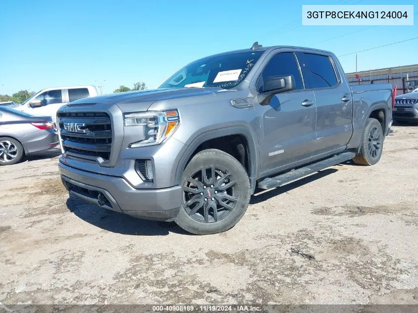 2022 GMC Sierra 1500 Limited 2Wd Short Box Elevation VIN: 3GTP8CEK4NG124004 Lot: 40908189