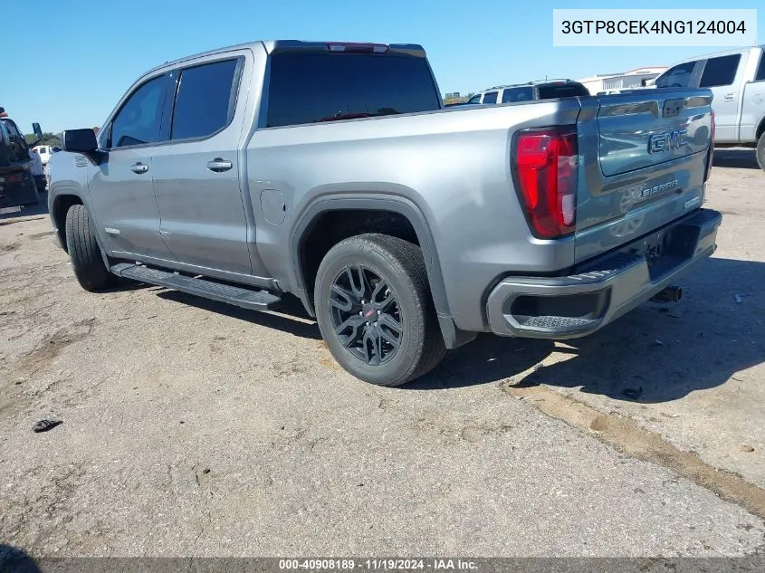 2022 GMC Sierra 1500 Limited 2Wd Short Box Elevation VIN: 3GTP8CEK4NG124004 Lot: 40908189