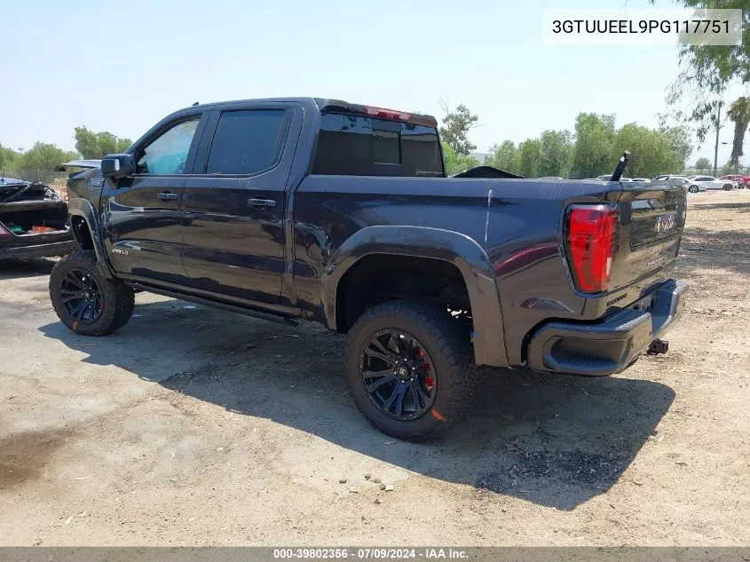 2023 GMC Sierra 1500 At4 VIN: 3GTUUEEL9PG117751 Lot: 39802356