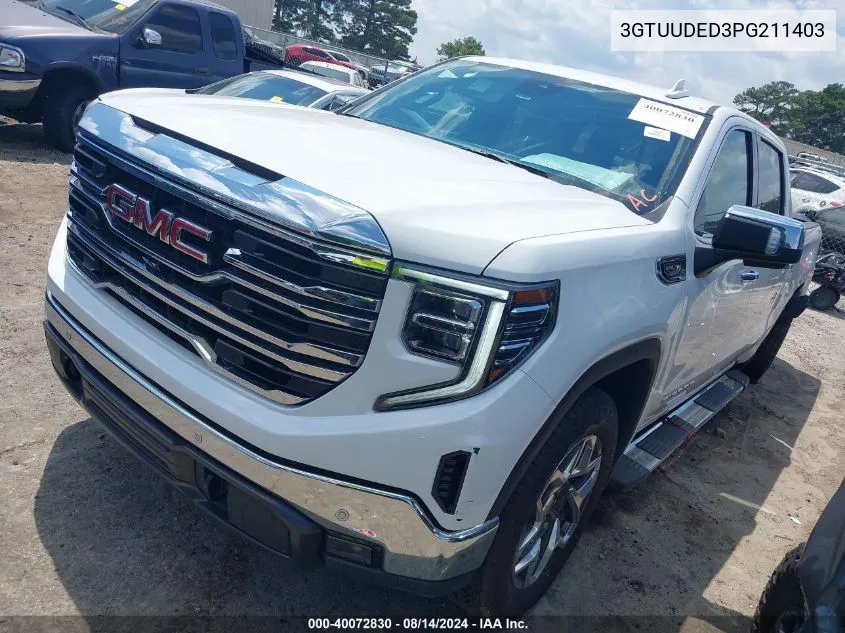 2023 GMC Sierra 1500 Slt VIN: 3GTUUDED3PG211403 Lot: 40072830