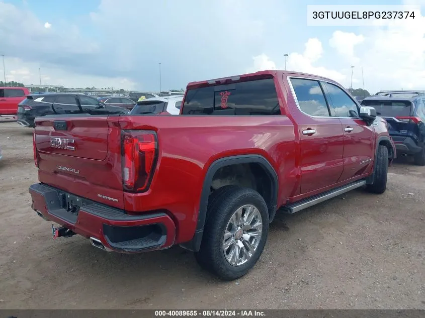 2023 GMC Sierra 1500 4Wd Short Box Denali VIN: 3GTUUGEL8PG237374 Lot: 40089655