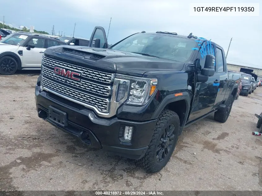 2023 GMC Sierra 2500Hd VIN: 1GT49REY4PF119350 Lot: 40218972