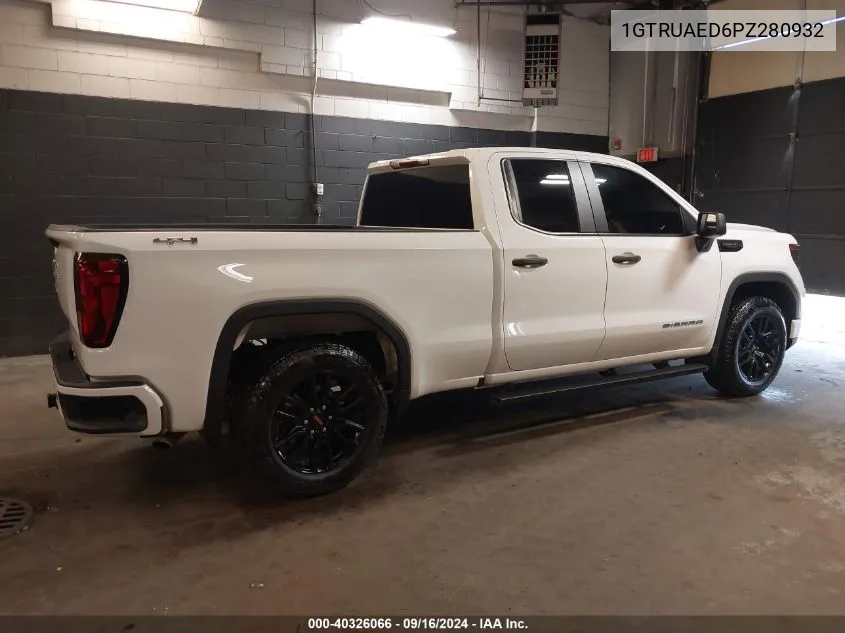 2023 GMC Sierra 1500 4Wd Double Cab Standard Box Pro VIN: 1GTRUAED6PZ280932 Lot: 40326066