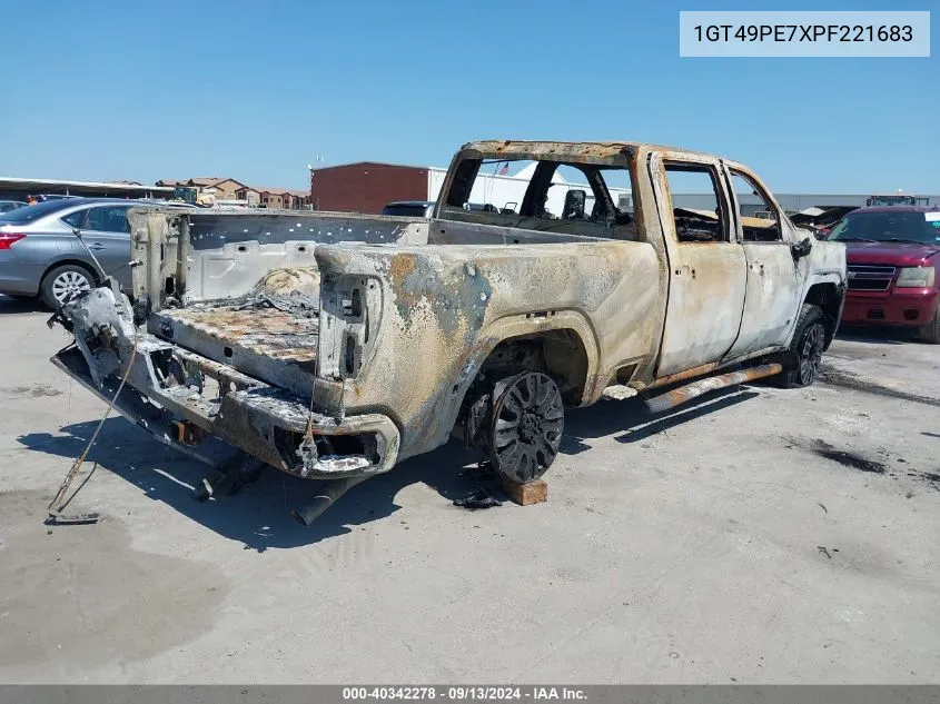 2023 GMC Sierra 2500Hd 4Wd Standard Bed At4 VIN: 1GT49PE7XPF221683 Lot: 40342278