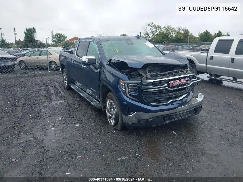 2023 GMC Sierra 1500 4Wd Standard Box Slt VIN: 3GTUUDED6PG116642 Lot: 40371094