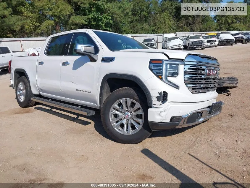 2023 GMC Sierra 1500 VIN: 3GTUUGED3PG135733 Lot: 40391005