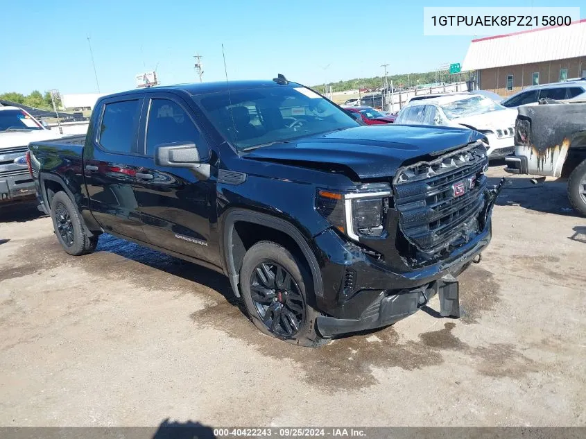 2023 GMC Sierra 1500 4Wd Short Box Pro VIN: 1GTPUAEK8PZ215800 Lot: 40422243