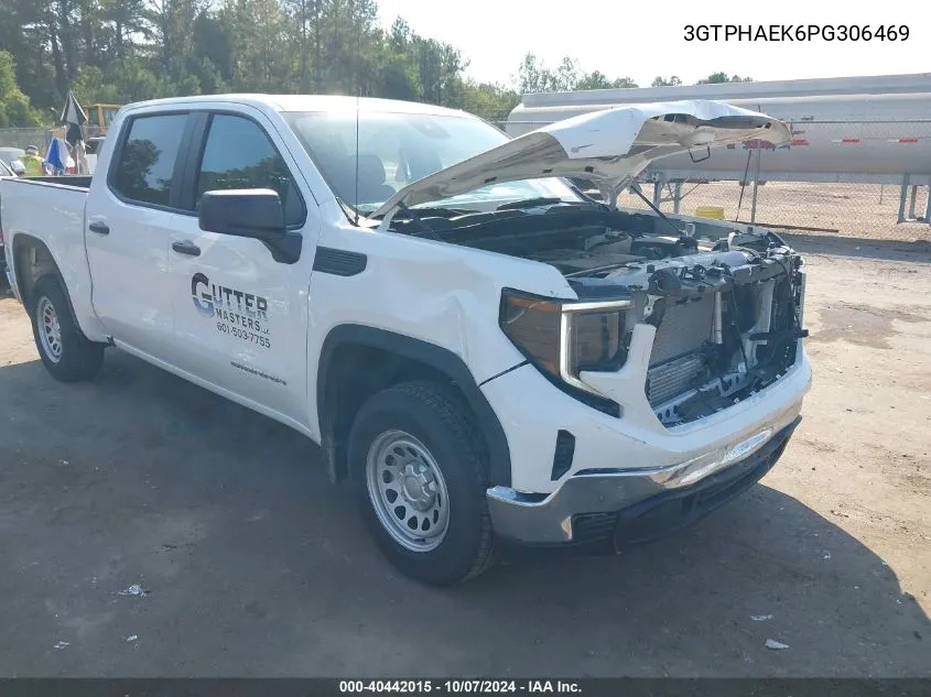 2023 GMC Sierra 1500 2Wd Short Box Pro VIN: 3GTPHAEK6PG306469 Lot: 40442015