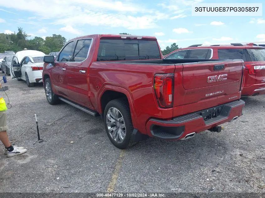 2023 GMC Sierra K1500 Denali VIN: 3GTUUGE87PG305837 Lot: 40477129