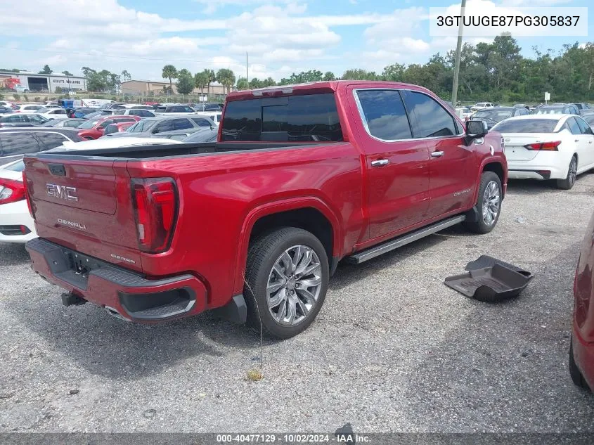 2023 GMC Sierra K1500 Denali VIN: 3GTUUGE87PG305837 Lot: 40477129