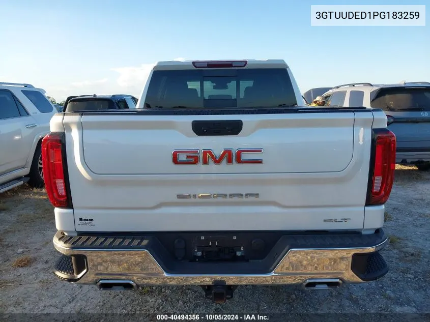 2023 GMC Sierra 1500 4Wd Short Box Slt VIN: 3GTUUDED1PG183259 Lot: 40494356