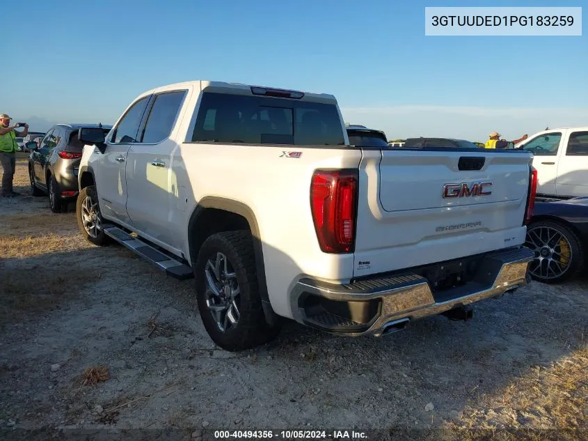 2023 GMC Sierra 1500 4Wd Short Box Slt VIN: 3GTUUDED1PG183259 Lot: 40494356