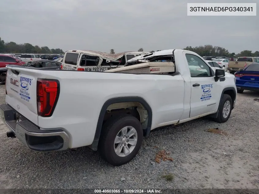 2023 GMC Sierra 1500 2Wd Long Box Pro VIN: 3GTNHAED6PG340341 Lot: 40503065