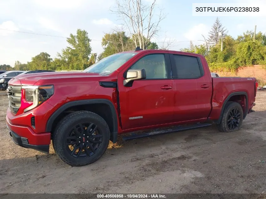 2023 GMC Sierra 1500 4Wd Short Box Elevation With 3Vl VIN: 3GTPUJEK6PG238038 Lot: 40506958