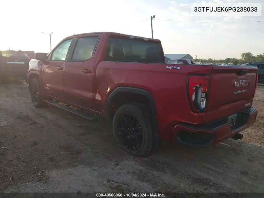 2023 GMC Sierra 1500 4Wd Short Box Elevation With 3Vl VIN: 3GTPUJEK6PG238038 Lot: 40506958