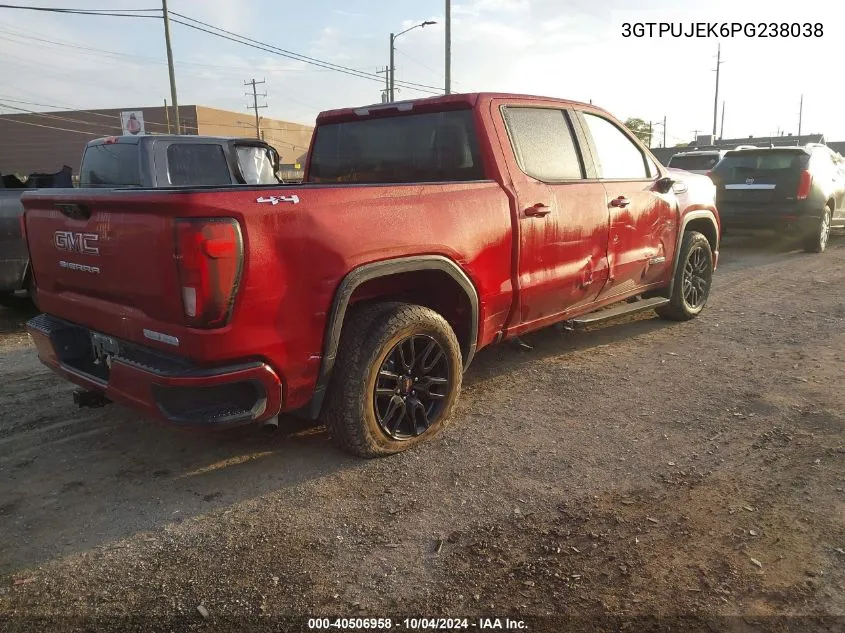 2023 GMC Sierra 1500 4Wd Short Box Elevation With 3Vl VIN: 3GTPUJEK6PG238038 Lot: 40506958