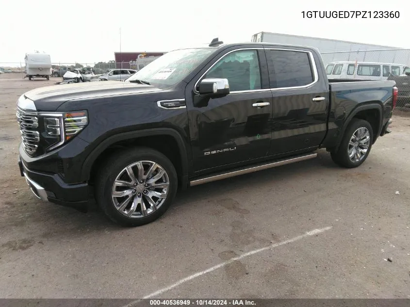 2023 GMC Sierra 1500 4Wd Short Box Denali VIN: 1GTUUGED7PZ123360 Lot: 40536949