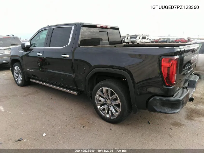 2023 GMC Sierra 1500 4Wd Short Box Denali VIN: 1GTUUGED7PZ123360 Lot: 40536949