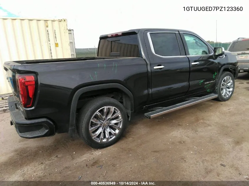 2023 GMC Sierra 1500 4Wd Short Box Denali VIN: 1GTUUGED7PZ123360 Lot: 40536949