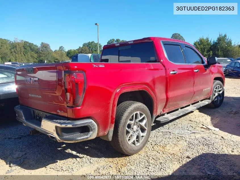 2023 GMC Sierra 1500 4Wd Short Box Slt VIN: 3GTUUDED2PG182363 Lot: 40542973