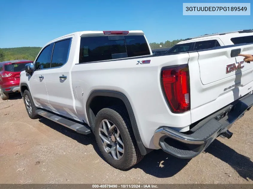 2023 GMC Sierra 1500 4Wd Short Box Slt VIN: 3GTUUDED7PG189549 Lot: 40579490