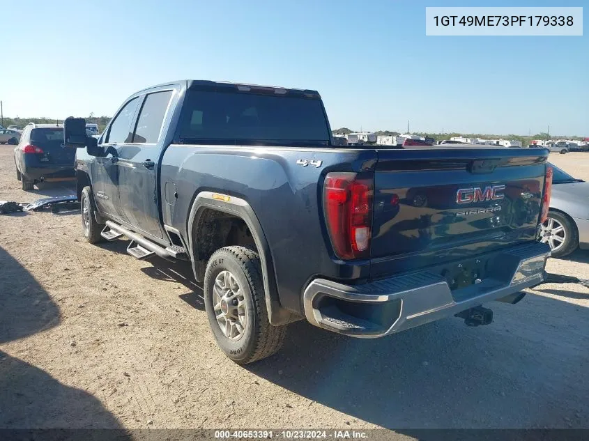 2023 GMC Sierra 2500Hd 4Wd Standard Bed Sle VIN: 1GT49ME73PF179338 Lot: 40653391