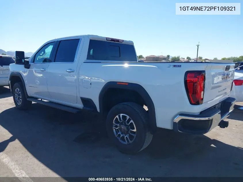 2023 GMC Sierra 2500Hd 4Wd Standard Bed Slt VIN: 1GT49NE72PF109321 Lot: 40653935