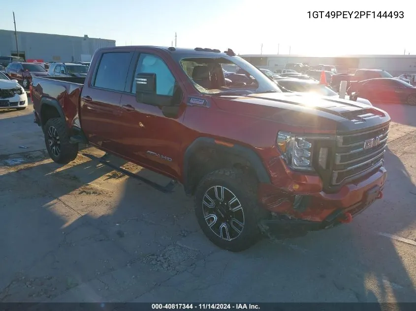 2023 GMC Sierra 2500Hd 4Wd Standard Bed At4 VIN: 1GT49PEY2PF144493 Lot: 40817344