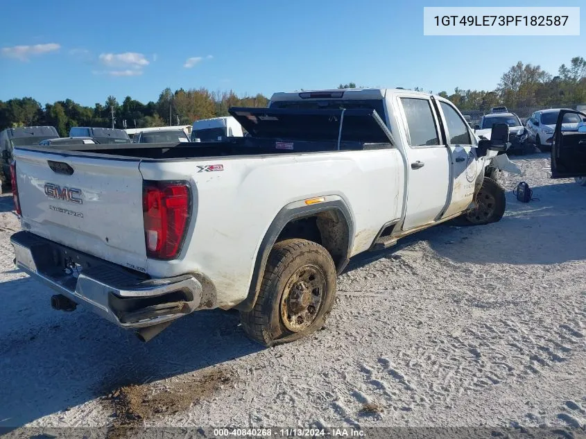 2023 GMC Sierra 2500Hd 4Wd Long Bed Pro VIN: 1GT49LE73PF182587 Lot: 40840268