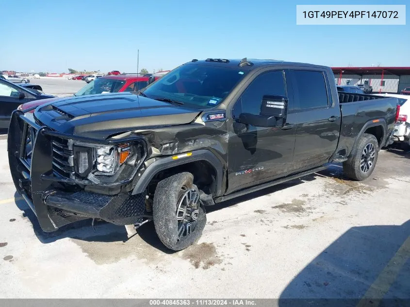 2023 GMC Sierra 2500Hd 4Wd Standard Bed At4 VIN: 1GT49PEY4PF147072 Lot: 40845363