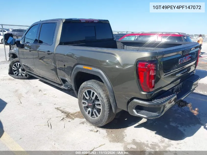 2023 GMC Sierra 2500Hd 4Wd Standard Bed At4 VIN: 1GT49PEY4PF147072 Lot: 40845363