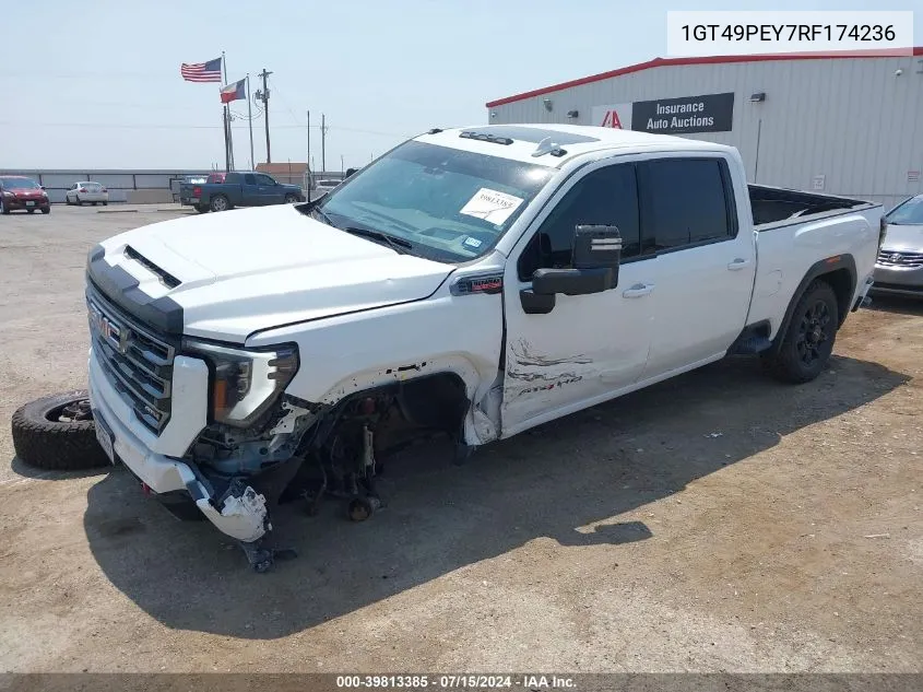 2024 GMC Sierra 2500Hd 4Wd Standard Bed At4 VIN: 1GT49PEY7RF174236 Lot: 39813385