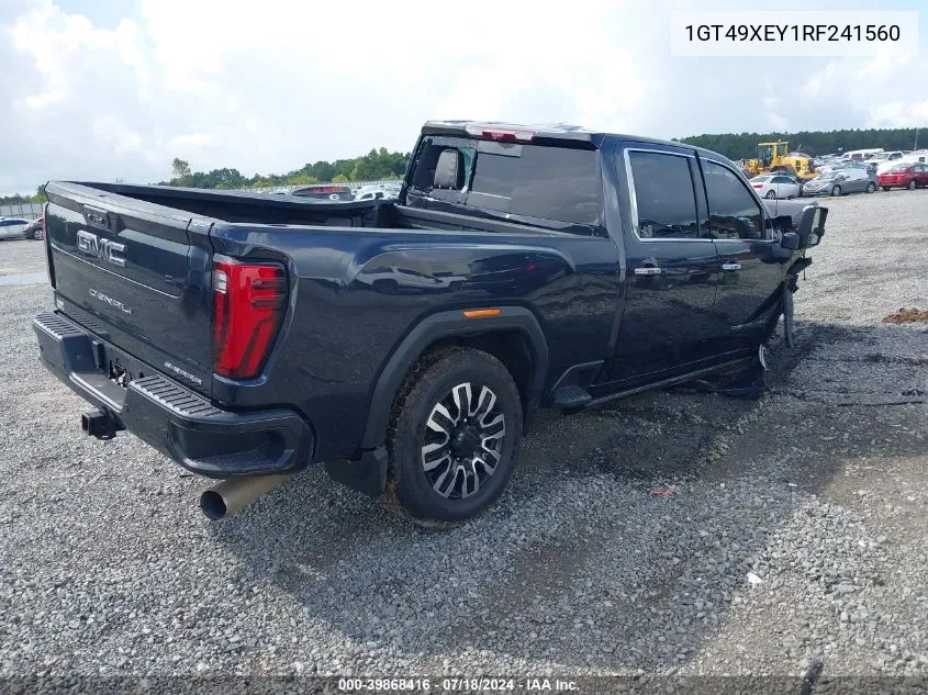 2024 GMC Sierra 2500Hd 4Wd Standard Bed Denali Ultimate VIN: 1GT49XEY1RF241560 Lot: 39868416