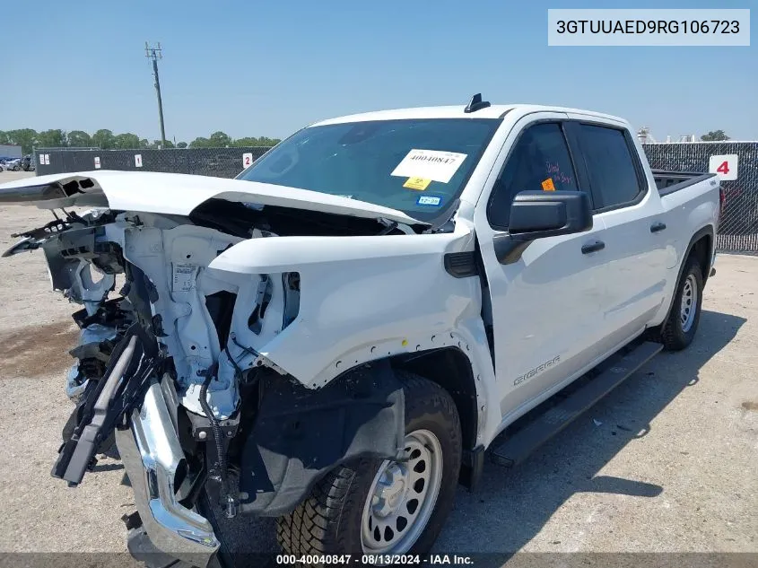 2024 GMC Sierra 1500 VIN: 3GTUUAED9RG106723 Lot: 40040847