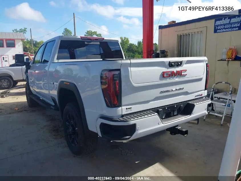 2024 GMC Sierra 2500Hd 4Wd Standard Bed At4 VIN: 1GT49PEY6RF413386 Lot: 40237643